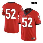 Men's Georgia Bulldogs NCAA #52 Tyler Clark Nike Stitched Red Legend Authentic No Name College Football Jersey CXW0854VY
